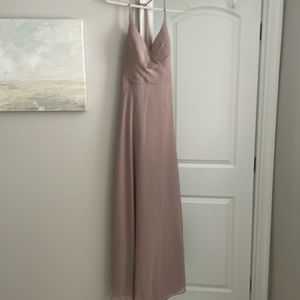 NWT Women’s Azazie Bridesmaids Dress “Davis” Taupe size A12